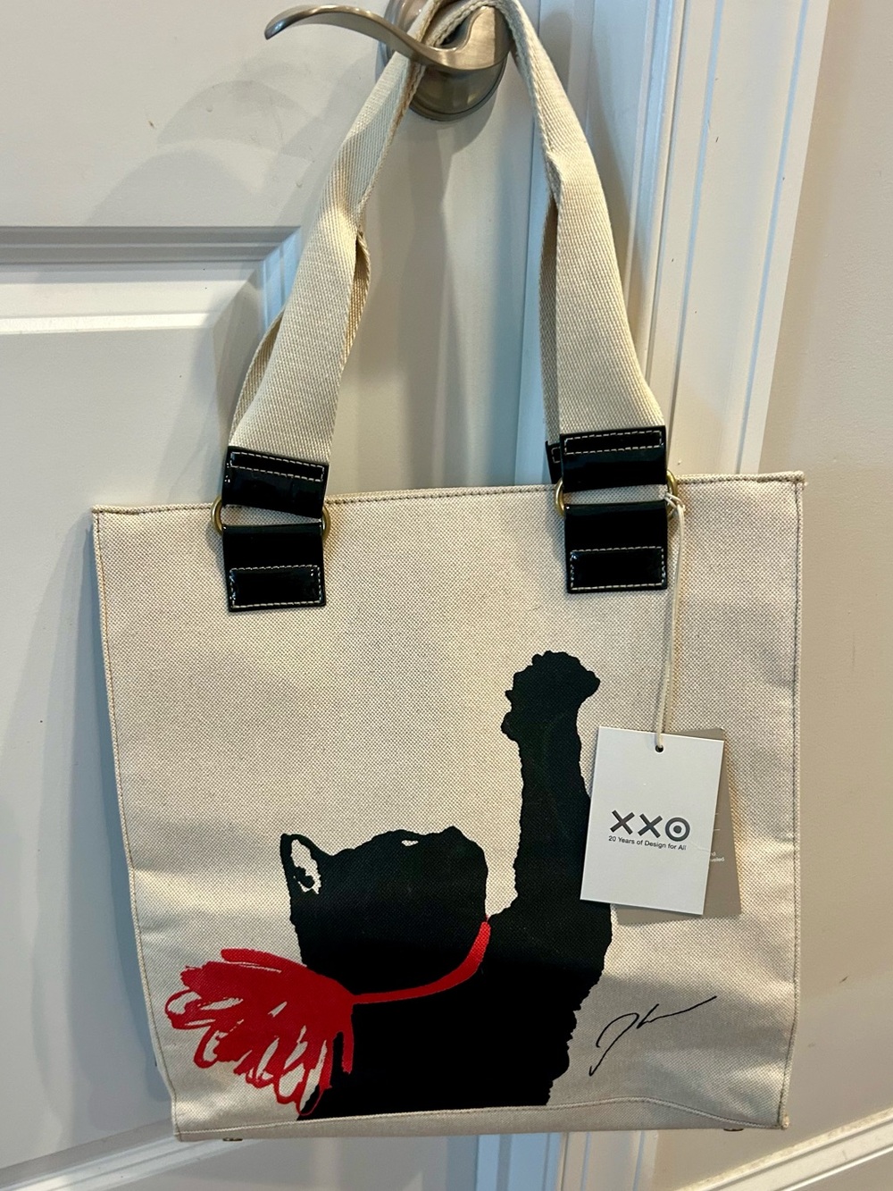 Jason Wu x Target Cream Canvas Cat Tote 20th anniversary collection